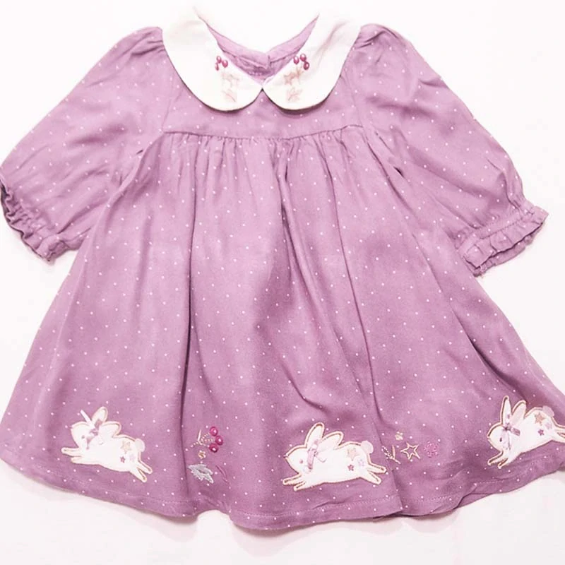 Fialové šaty s límečkem Mothercare