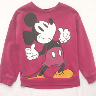 Vínová mikina s myšákem Primark - vel. 122