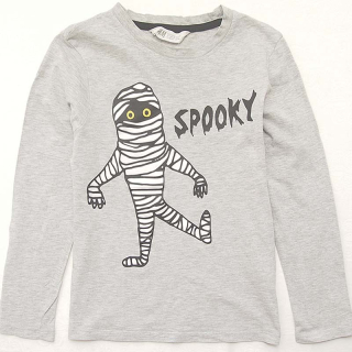 Šedé tričko Spooky zn. H&M - vel. 122/128
