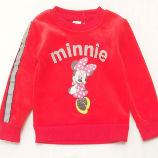 Sametová mikina s Minnie - vel. 86