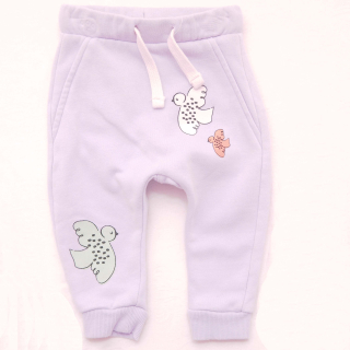 Fialkové tepláčky M&S - vel. 68