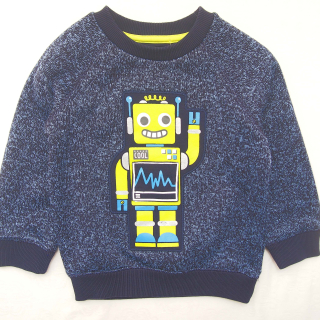 Teplá mikina s robotem F&F - vel. 104